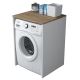Meuble de machine à laver RANI 65x91,8 cm blanc/marron