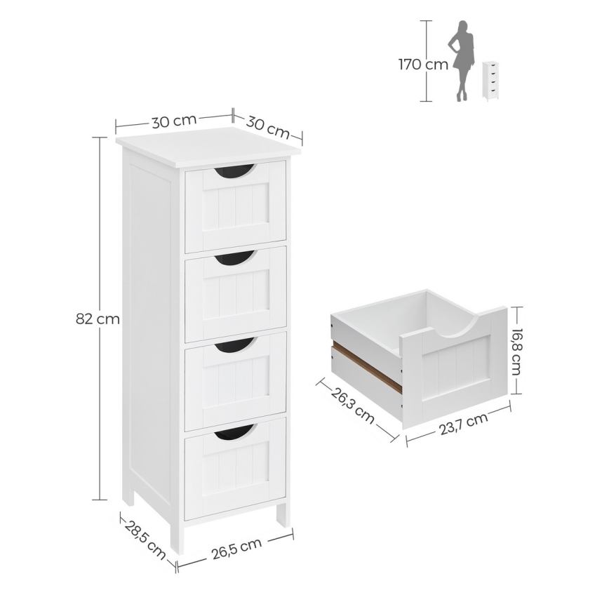 Meuble de rangement ZARA blanc