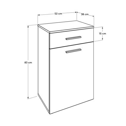 Meuble de salle de bain 83x52 cm blanc