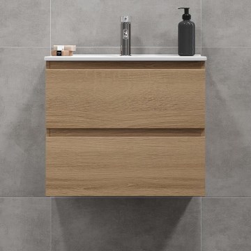 Meuble de salle de bain avec vasque CONOR 61 cm chêne