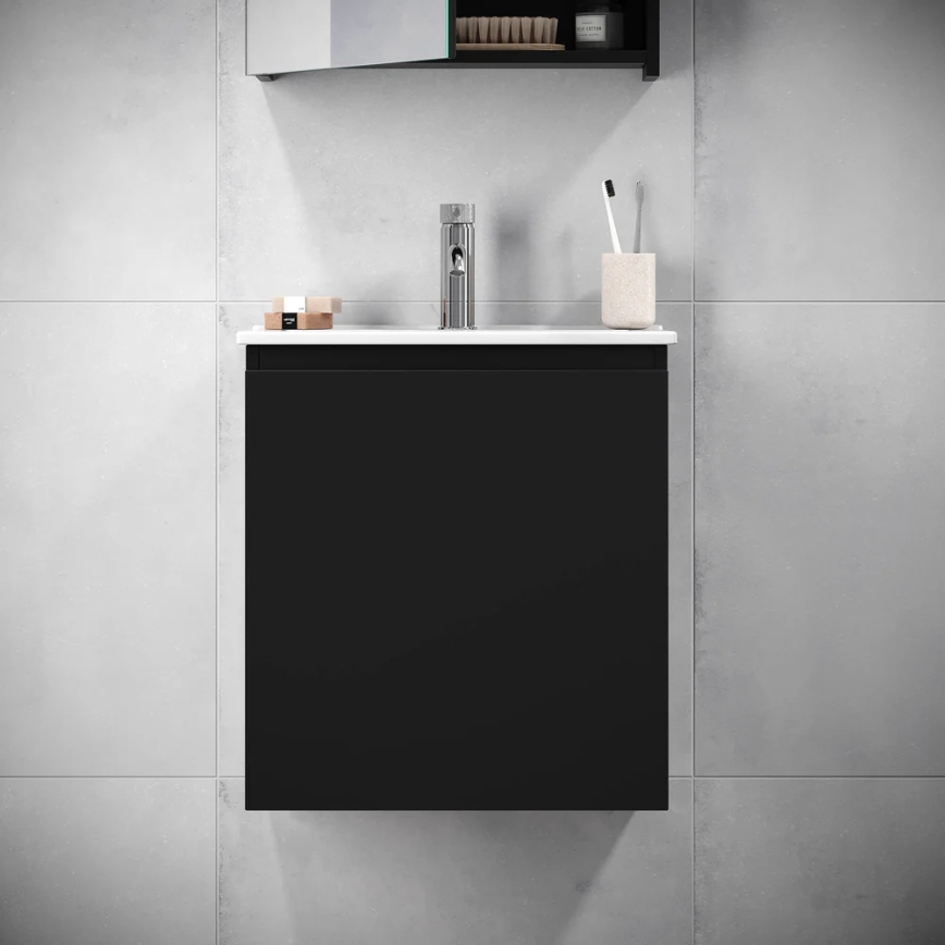 Meuble de salle de bain avec vasque MARCO 51 cm noir