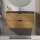 Meuble de salle de bains avec lavabo GRIBSKOV 100 cm beige/chêne/noir