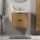Meuble de salle de bains avec lavabo GRIBSKOV 60 cm, beige/chêne/blanc