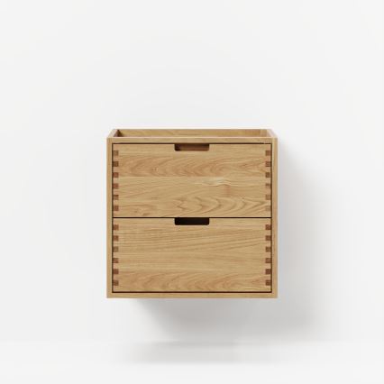Meuble de salle de bains avec lavabo GRIBSKOV 60 cm, beige/chêne/blanc