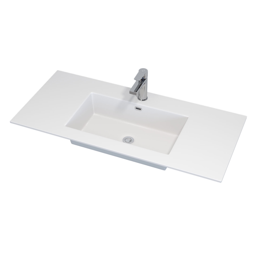 Meuble de salle de bains avec lavabo HELSINKI 100 cm, noir