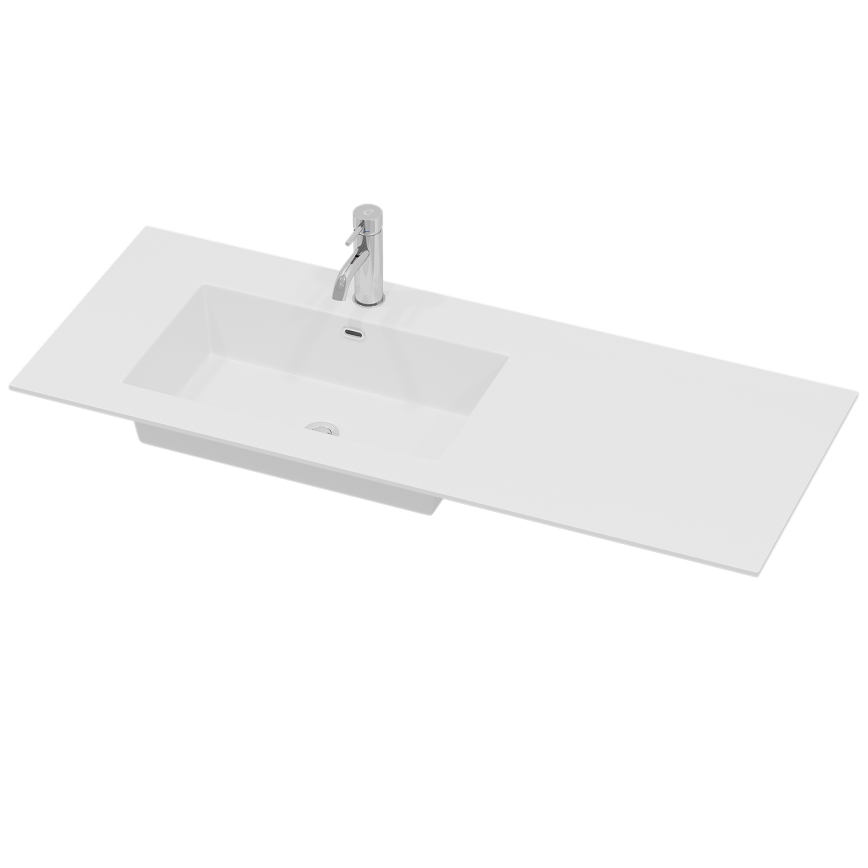 Meuble de salle de bains avec lavabo HELSINKI 115 cm gauche/blanc