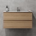 Meuble de salle de bains avec lavabo HENRY 91 cm chêne