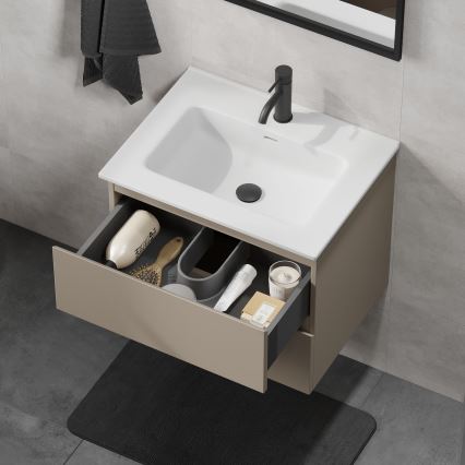 Meuble de salle de bains avec lavabo KENWOOD 61 cm Marrakech/blanc