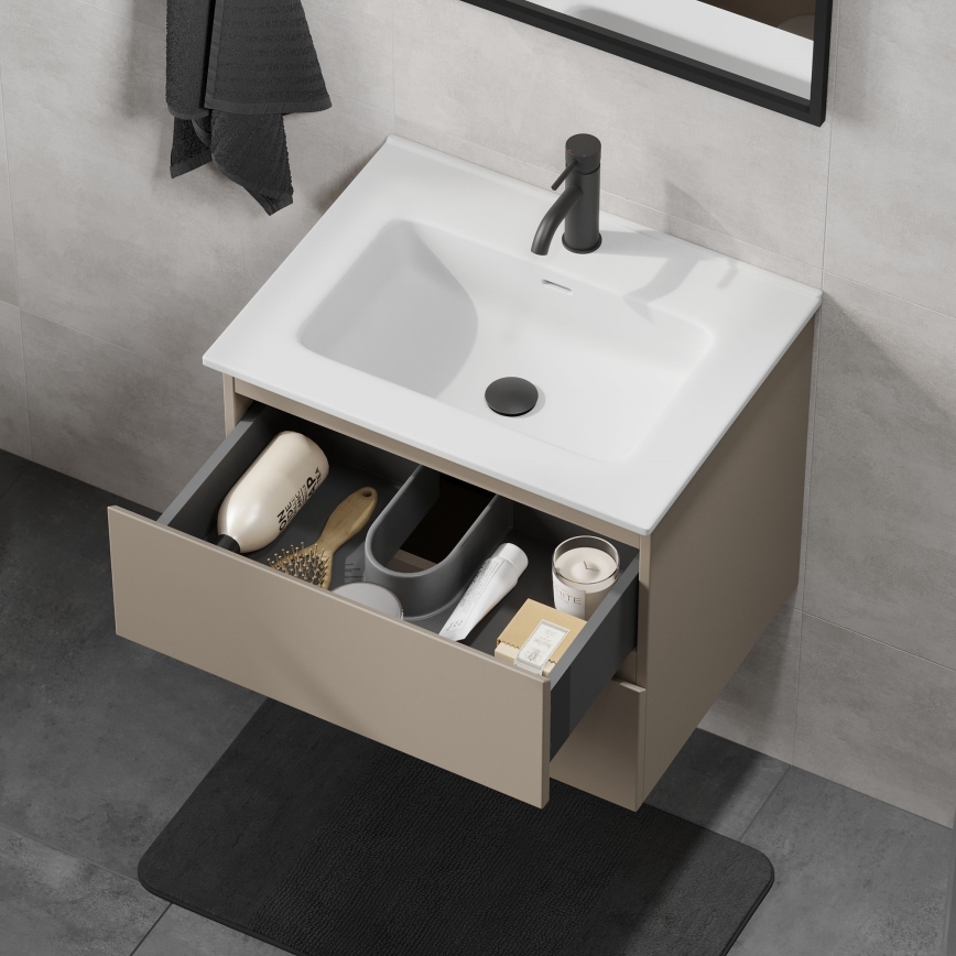 Meuble de salle de bains avec lavabo KENWOOD 61 cm Marrakech/blanc