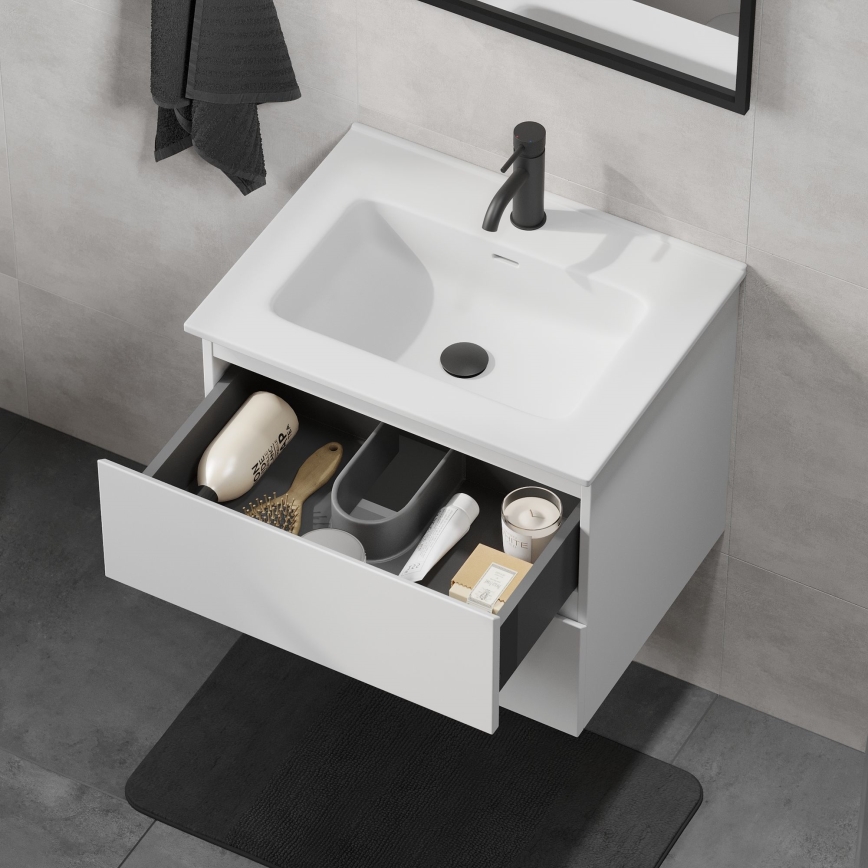Meuble de salle de bains avec lavabo KENWOOD 61 x 52 x 47 cm, blanc