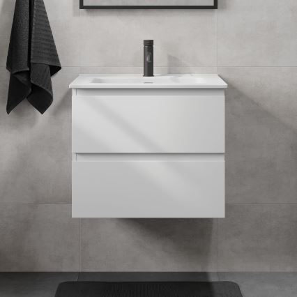 Meuble de salle de bains avec lavabo KENWOOD 61 x 52 x 47 cm, blanc