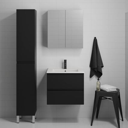 Meuble de salle de bains avec lavabo KENWOOD 61x52x47 cm, noir