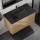 Meuble de salle de bains avec lavabo KENWOOD 91 cm chêne/noir