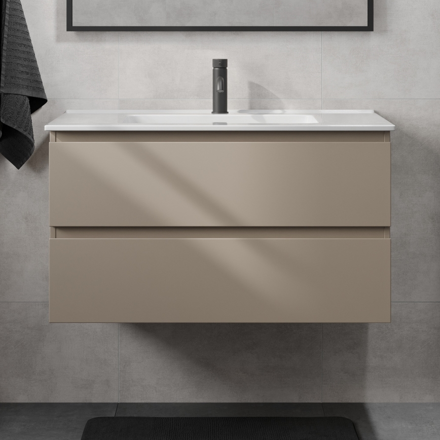Meuble de salle de bains avec lavabo KENWOOD 91 cm Marakesh/blanc