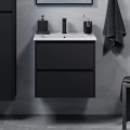Meuble de salle de bains avec lavabo LYKE 60 cm noir