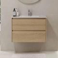 Meuble de salle de bains avec lavabo LYKE 80 cm chêne