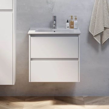 Meuble de salle de bains avec lavabo MOLDE 60 x 55 x 46 cm blanc