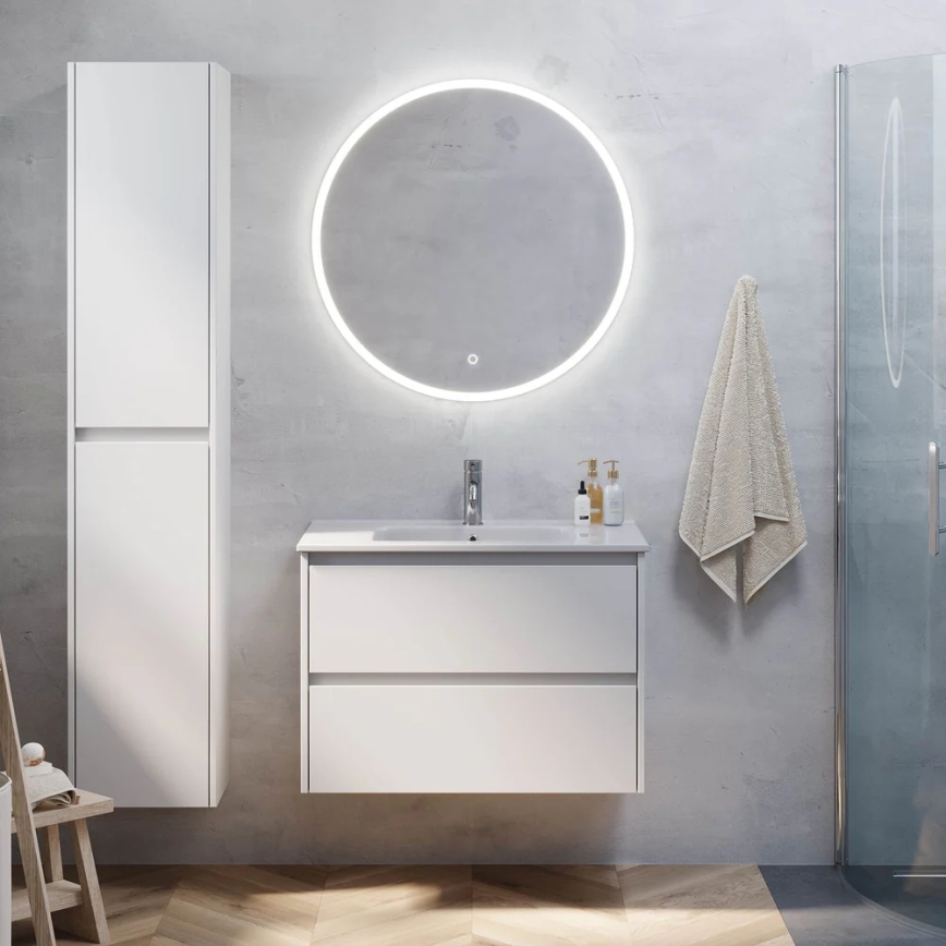 Meuble de salle de bains avec lavabo MOLDE 80x55x46 cm, blanc