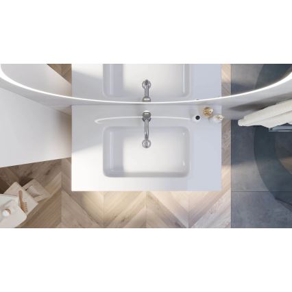 Meuble de salle de bains avec lavabo MOLDE 80x55x46 cm, blanc