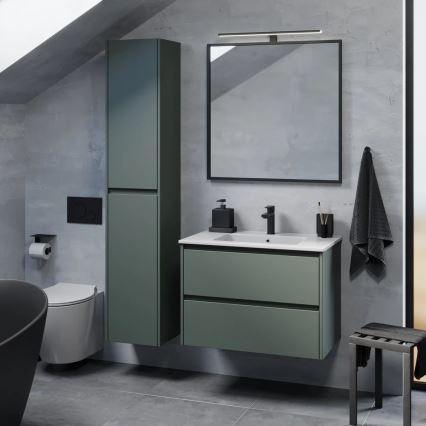 Meuble de salle de bains avec lavabo MOLDE 80x55x46 cm vert