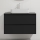 Meuble de salle de bains avec lavabo TRONDHEIM/LJORDAL 90x57x46 cm noir/blanc