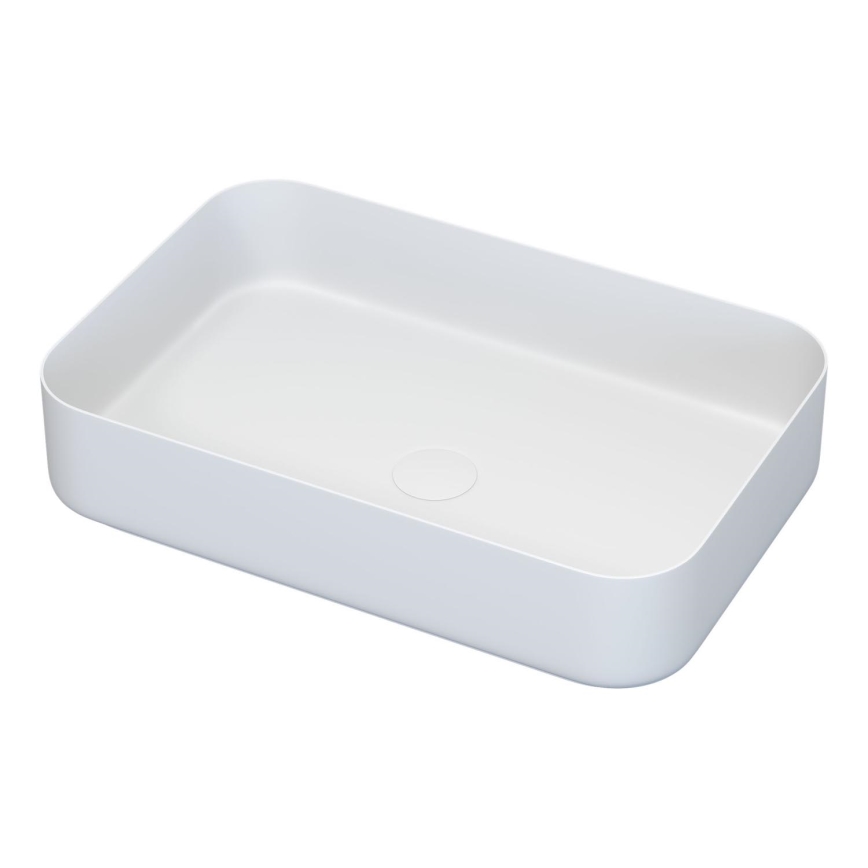 Meuble de salle de bains avec lavabo TRONDHEIM/LJORDAL 90x57x46 cm noir/blanc