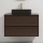 Meuble de salle de bains avec lavabo TRONDHEIM/LJORDAL 90x57x46 cm noyer/noir