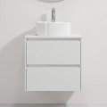 Meuble de salle de bains avec lavabo TRONDHEIM/VIKEDAL 60x57x46 cm blanc