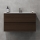 Meuble de salle de bains avec vasque HENRY 91 cm, finition noyer