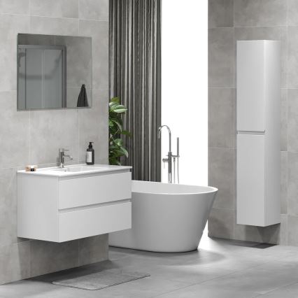 Meuble de salle de bains avec vasque KENWOOD 91 cm blanc