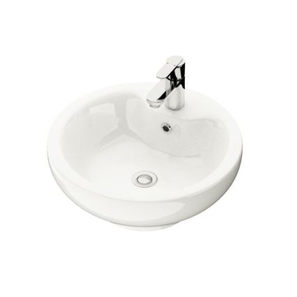 Meuble de salle de bains avec vasque TRONDHEIM/DRAMMEN 90x57x46 cm noyer/blanc