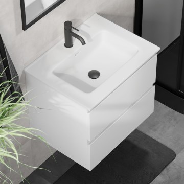 Meuble de salle de bains CONOR 61 cm avec lavabo, blanc