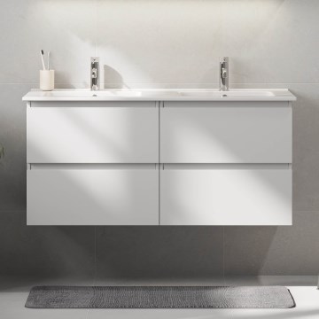 Meuble de salle de bains HELSINKI 120 cm avec lavabo, blanc