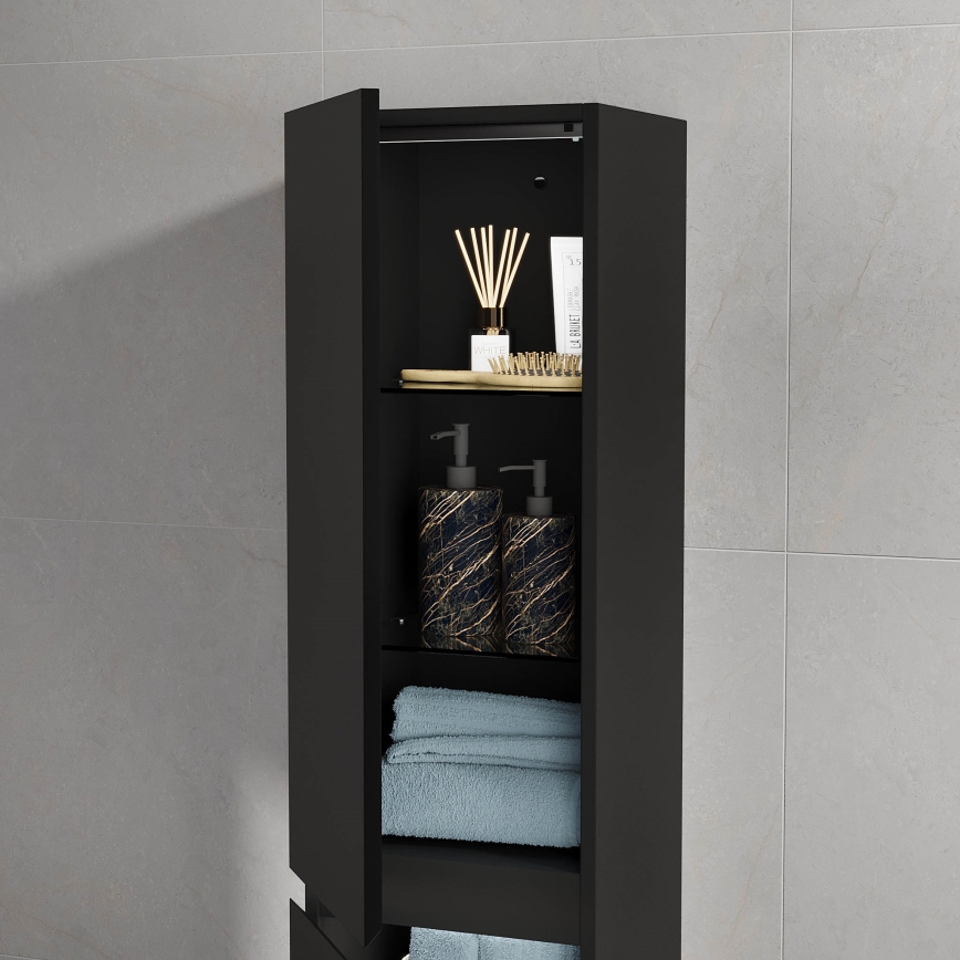 Meuble de salle de bains HELSINKI 35x174x32 cm noir