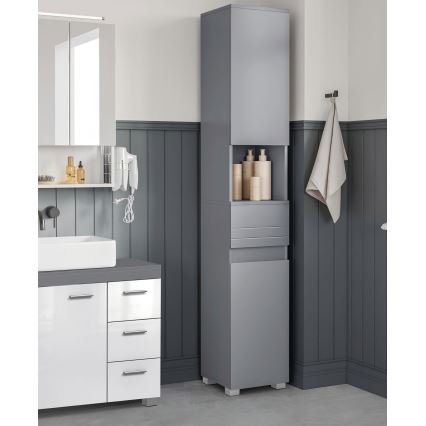 Meuble de salle de bains KATY 30x170 cm gris
