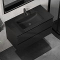Meuble de salle de bains KENWOOD 91 cm avec lavabo, noir