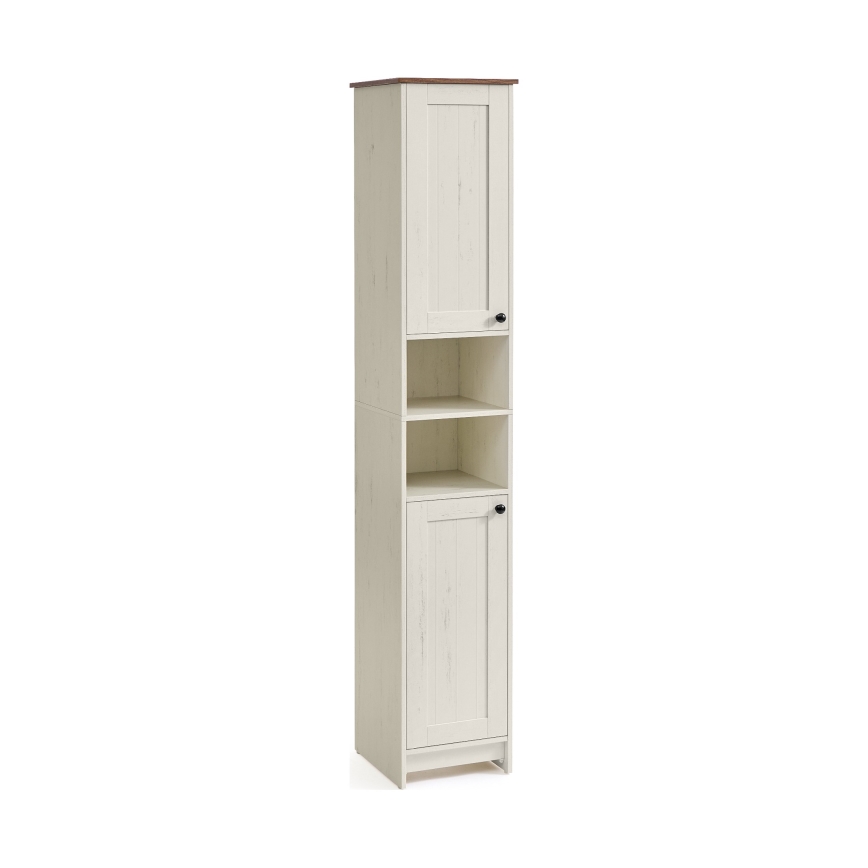Meuble de salle de bains LEXI 30x170 cm blanc/marron