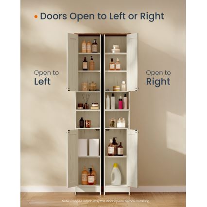 Meuble de salle de bains LEXI 30x170 cm blanc/marron