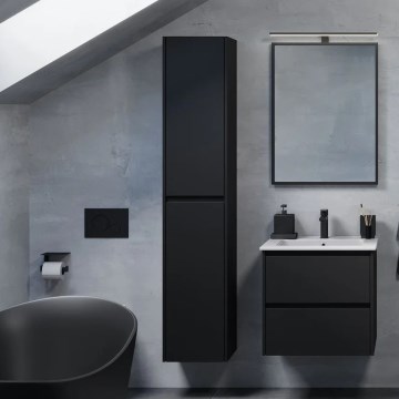 Meuble de salle de bains LYKE 174 cm noir