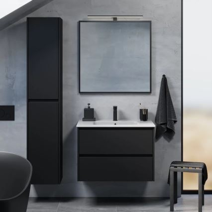 Meuble de salle de bains LYKE 80 cm avec lavabo, noir