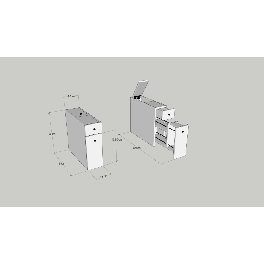 Meuble de salle de bains MELODY, décor marbre beige