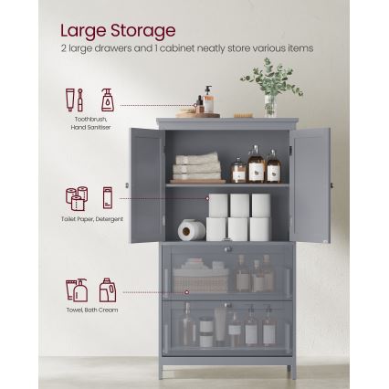 Meuble de salle de bains MOKU 60x30 cm gris