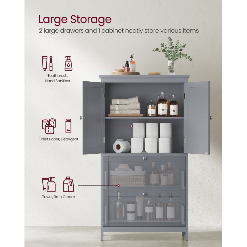 Meuble de salle de bains MOKU 60x30 cm gris