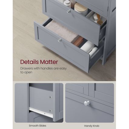 Meuble de salle de bains MOKU 60x30 cm gris
