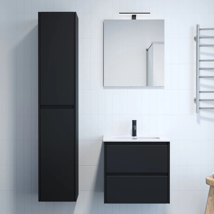 Meuble de salle de bains MOLDE 35x174x32 cm noir