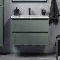 Meuble de salle de bains MOLDE 80 cm avec lavabo, vert