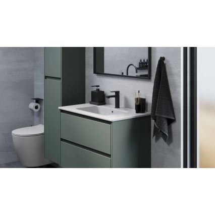 Meuble de salle de bains MOLDE 80 cm avec lavabo, vert