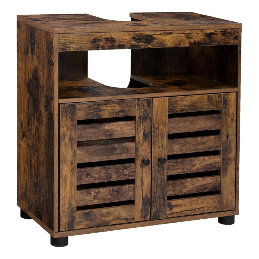 Meuble de salle de bains RENE, coloris marron