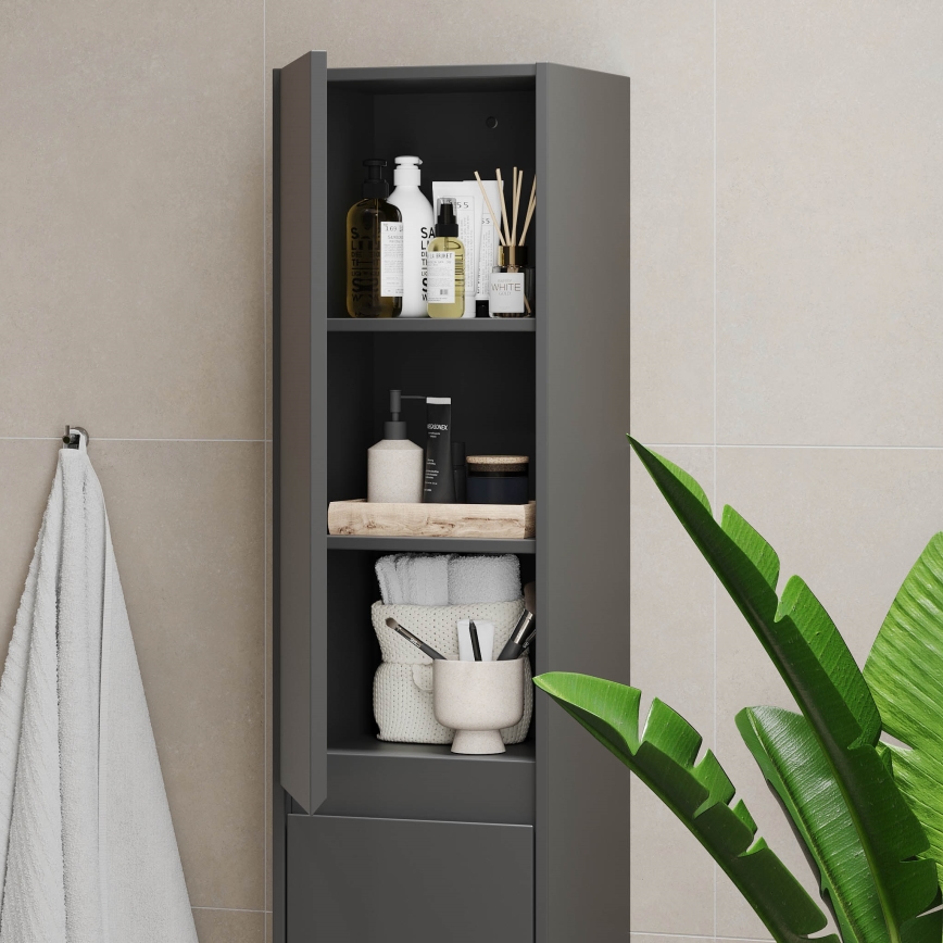 Meuble de salle de bains TRONDHEIM 174 cm anthracite