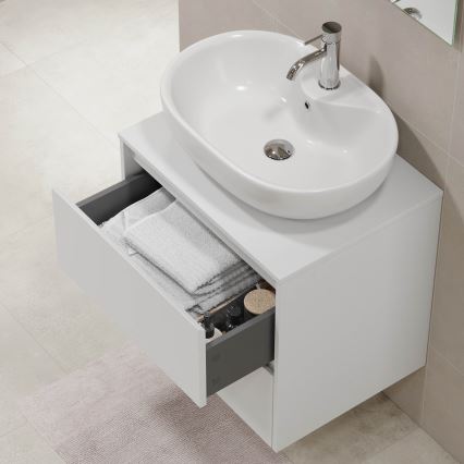 Meuble de salle de bains TRONDHEIM pour lavabo 60x57x46 cm blanc